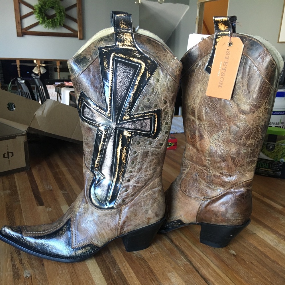 Women’s cowgirl boots, Stetson, size 10, NEW